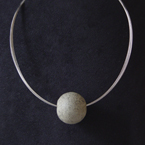 graue Porzellan Perle Halskette