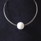 weisse Porzellan Perle Halsreif